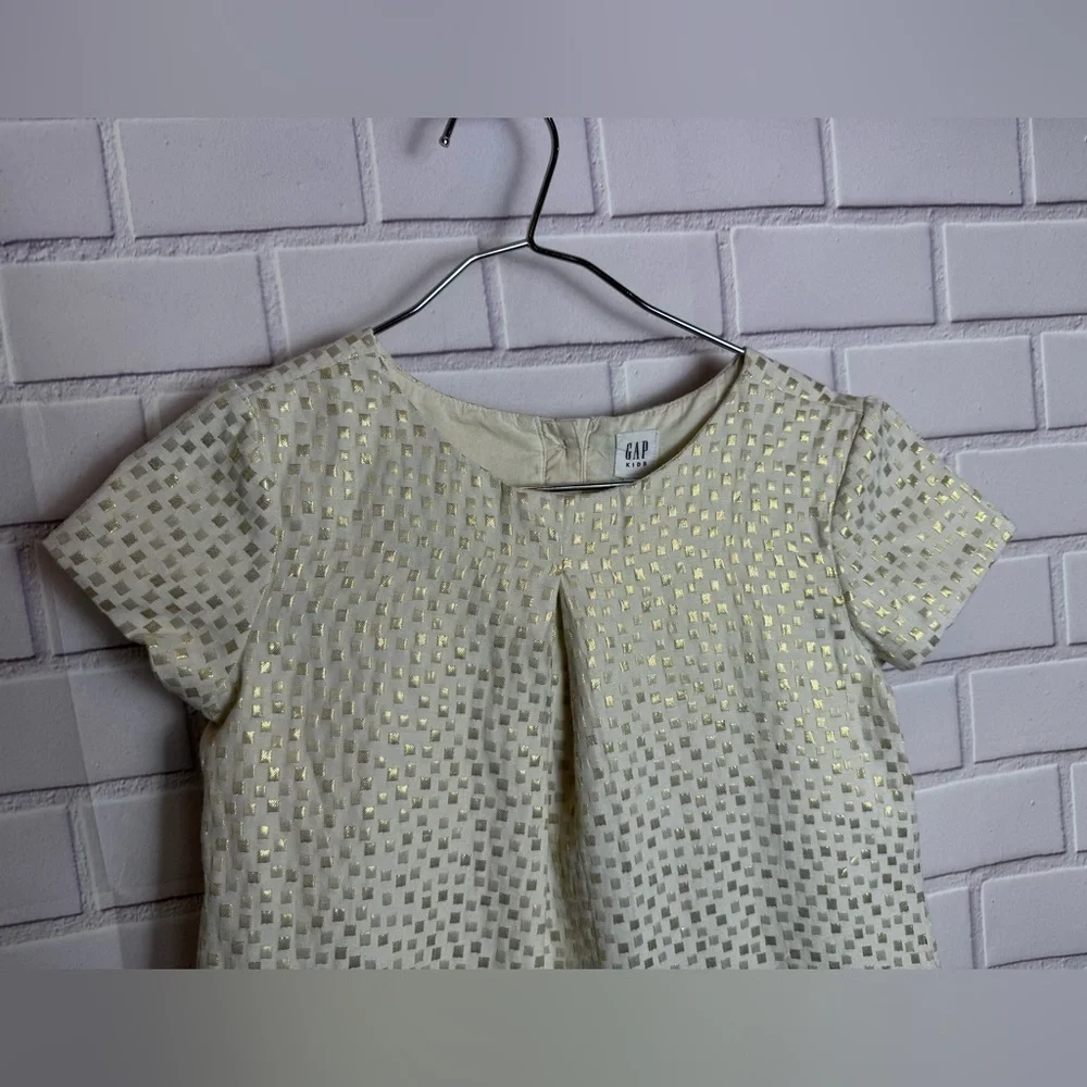 GAP Cream Polka Dot Short Sleeve Dress/girls size M